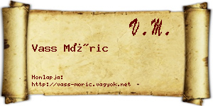 Vass Móric névjegykártya